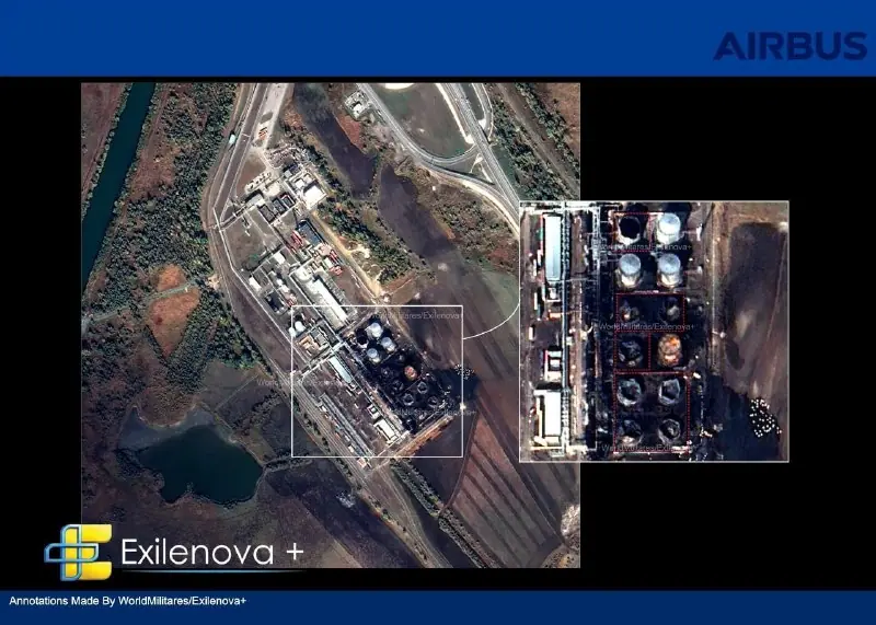 Satellite image from the WarTranslated post of 21 October 2026