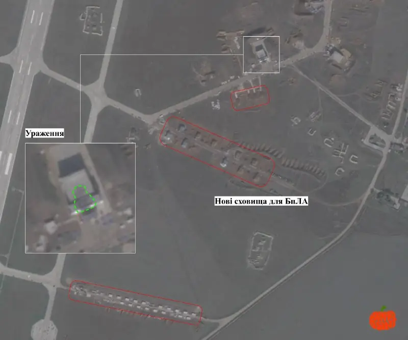 Satellite image from the Victory Drones post of 27 October 2026