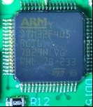 Microcontroller, marked STM32F405 RGT6 7B29N VG PHL 7B 233 (D15)
