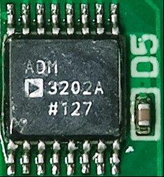 2-channel interface device, marked RS-232/V.28 ADM 3202A #127