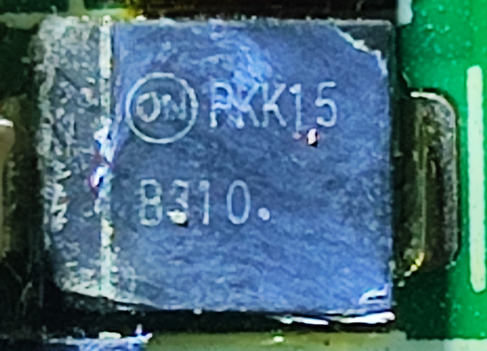 Capacitor, marked PKK15 B310