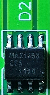 Linear regulator with low droop, marked MAX1658 ESA +13