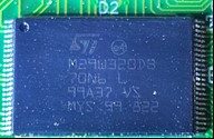 Flash memory support, marked M29W320DB 70N6 L 99A37 VZ MYS 99 822