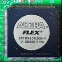 Programmable logistic integrated circuit FLEX, marked EPF10K2OR I208-4 U DBA561719A VBA564374 304UA7KC2