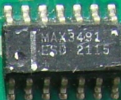 RS-RS-485/RS-422 converter, marked MAX3491 ESD 2115