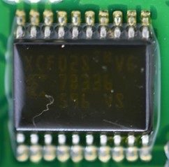 Integrated circuit, marked XCF 02S TM VG 79336 596 VS