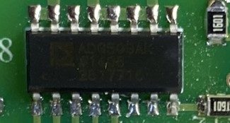 Integrated circuit, marked ADG509AK #1408