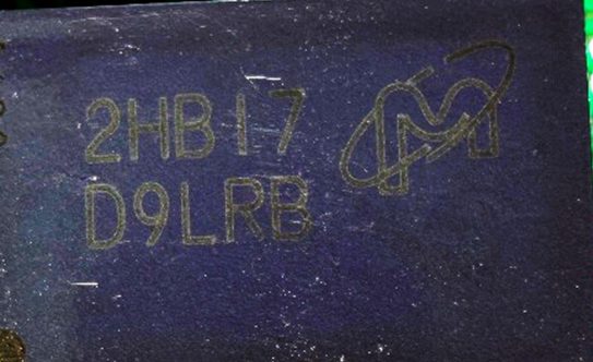 Memory chip, marked 2HB17 D9LRB