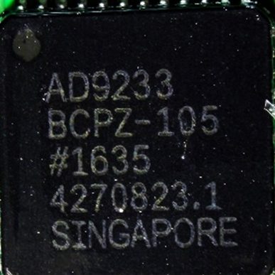 Analogue-to-digital converter, marked AD9233 BCPZ-105 #1635 4270823.1 SINGAPORE