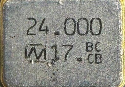 Quartz resonator, marked 24.000 17.BCCB