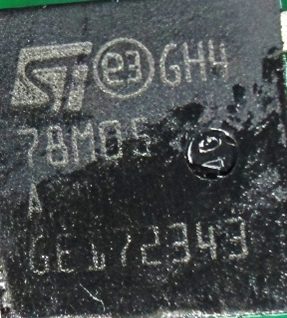 Voltage regulator, marked 78M05 A GE172343