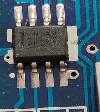Pulse voltage regulator, marked LM25B AK3KY