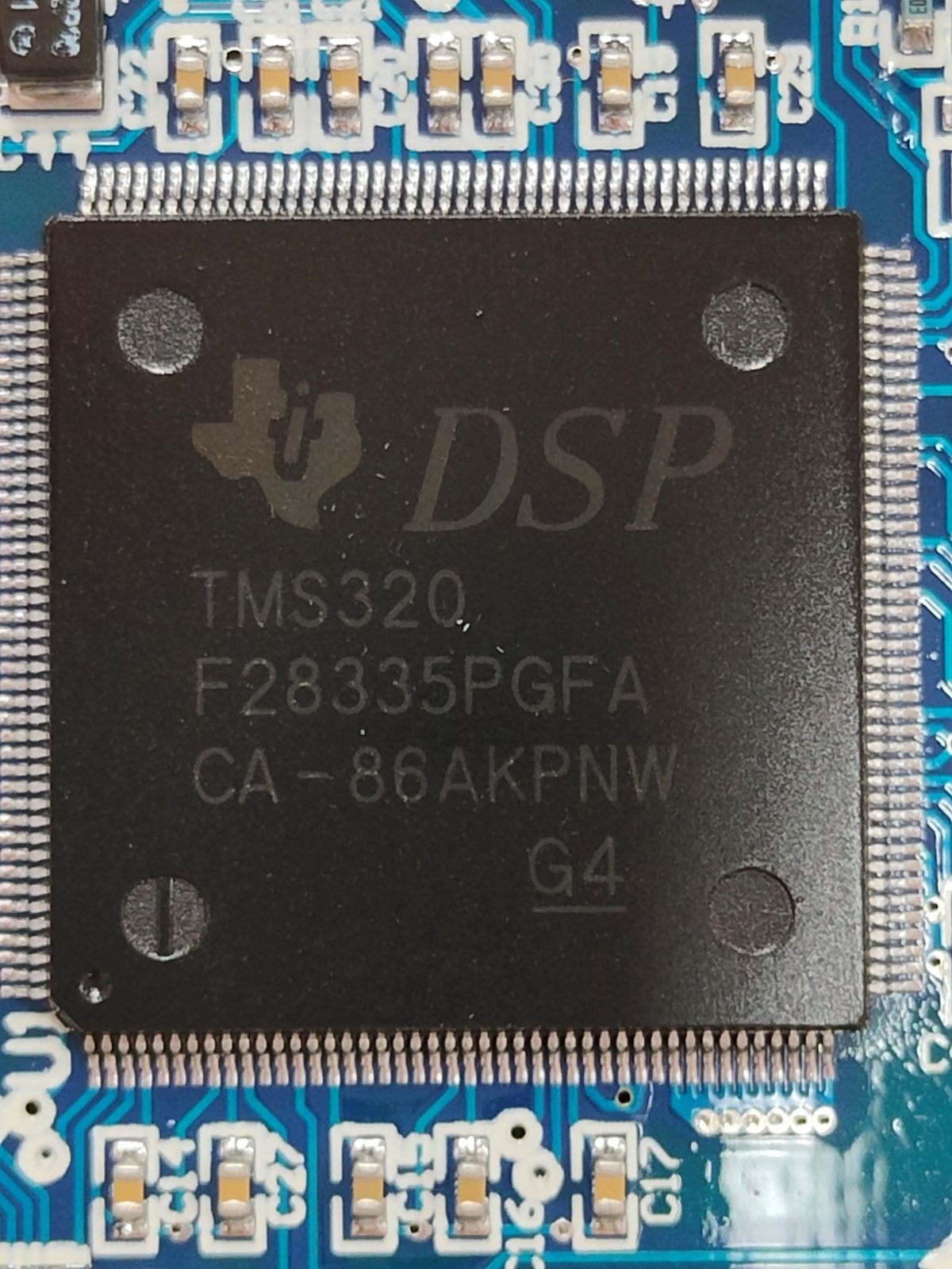 Real-time microcontroller with DSP connection manager, marked TMS320 F28335PGFA CA-86AKPNW