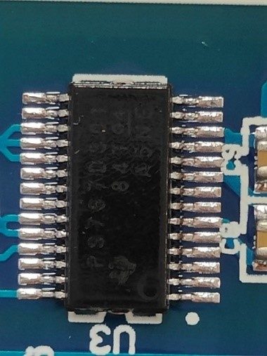 A linear regulator with two outputs and a small drop, marked PS767D301 84T G4 A5NE