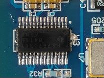A linear regulator with two outputs and a small drop, marked PS767D301 84T G4 A5NE