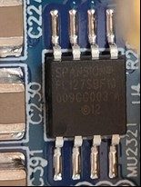 MirrorBit® non-volatile flash memory, marked FL127SBF10 009GG003 A