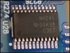 8-bit transceiver bus with dual power supply, marked NH245 0AK C35T