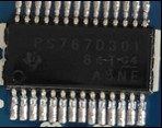 A linear regulator with two outputs and a small drop, marked PS767D301 84T G4 A5NE