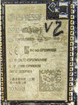 IOT module, marked (WIFI/BLUETOOTH) ESP32-WROVER-E