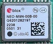 GNSS module, marked NEO-M9N-00B-00 G6201282197 2238 0501 31