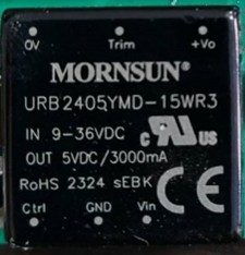 Voltage converter, marked URB2405YMD-15WR3