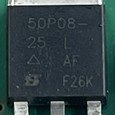 P-channel MOSFET, marked 50P08-25 L AF F26K