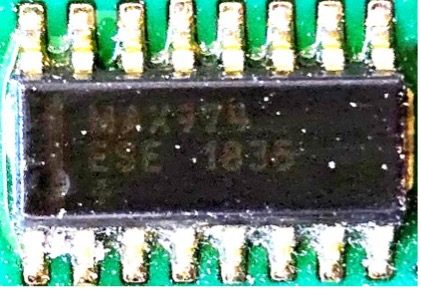DC-to-DC controller, marked MAX774 ESE 1835