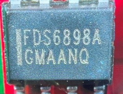 Transistor, marked FDS6898A GMAANQ