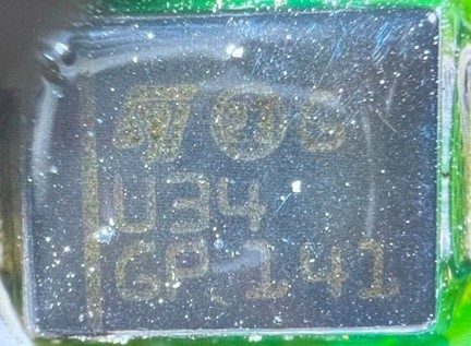 Schottky diode, marked U34 GP141