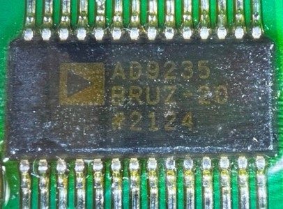 12-Bit ADC, marked AD9235 BRUZ 20 #2124