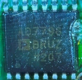 16-/24-Bit ADC, marked AD7798 BRUZ #207
