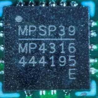 Synchronous Step-Down Converter, marked MPSP39 MP4316 444195 E