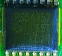 Synchronous PWM switcher, marked TPS54357 PS54357 65T CD2R