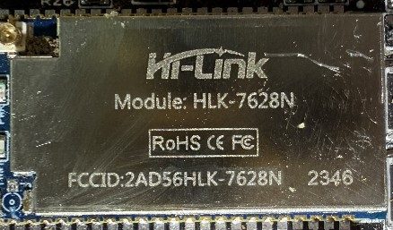 Wifi routing module, marked HI-LINK Module: HLK-7628N FCCID:2AD56HLK-7628N 2346